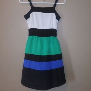 Coco Love Wide Stripe Bra Strap Dress sz Small